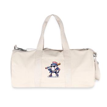 Baseball USA America Patriotic Sports Comic - Sac de sport en toile recyclée Stanley/Stella - blanc naturel - Devant
