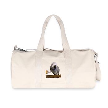 Perroquet gris d’Afrique sur une branche - Sac de sport en toile recyclée Stanley/Stella - blanc naturel - Devant