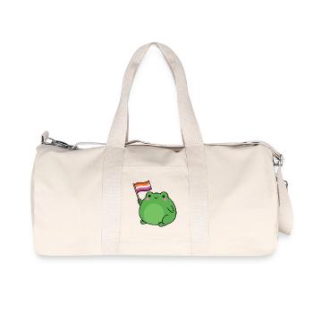 Pride Month LGBTQ - Lesbian Frog - Recycled Canvas Sports Bag by Stanley/Stella - natural - Front