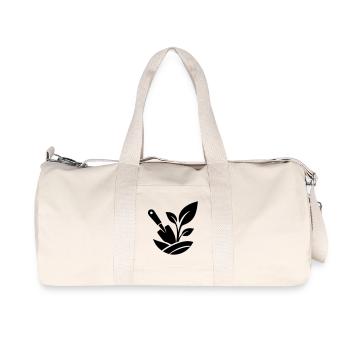 Gartenarbeit Schaufel und Pflanzen - Recycelte Canvas-Sporttasche von Stanley/Stella - Naturweiß - Vorne