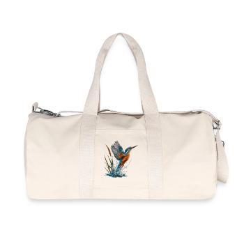 Martin-pêcheur émeraude en jaillissement - Sac de sport en toile recyclée Stanley/Stella - blanc naturel - Devant