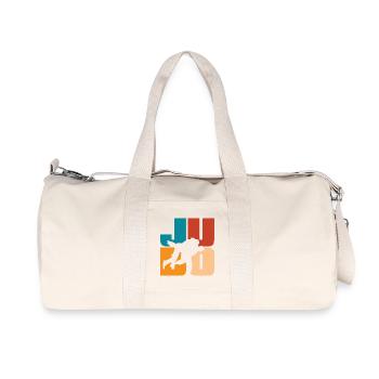 Judo Silhouette Retro Vintage Martial Arts - Recycled Canvas Sports Bag by Stanley/Stella - natural - Front