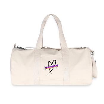HAPPY Retro Sunset Neon - Recycled Canvas Sports Bag by Stanley/Stella - natural - Front