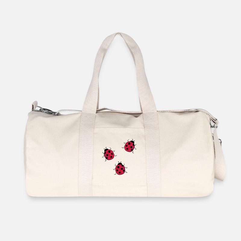 Marienkäfer - Recycelte Canvas-Sporttasche von Stanley/Stella - Naturweiß