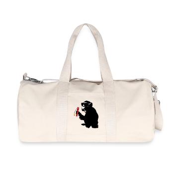 singe explosif - Sac de sport en toile recyclée Stanley/Stella - blanc naturel - Devant
