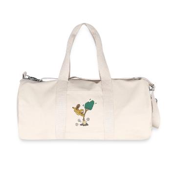 beaver flannelette animal animals9 - Recycled Canvas Sports Bag by Stanley/Stella - natural - Front