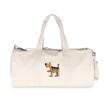 Cute Airedale Terrier - Dog - Cartoon - Gift - Recycled Canvas Sports Bag by Stanley/Stella - natural - Front