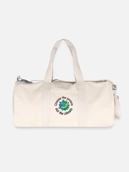 Changer le système, pas le climat noir - Sac de sport en toile recyclée Stanley/Stella - blanc naturel