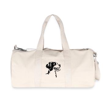 Tête Epagneul Breton - Sac de sport en toile recyclée Stanley/Stella - blanc naturel - Devant