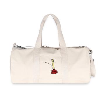 Jumping Pömpel - Recycled Canvas Sports Bag by Stanley/Stella - natural - Front