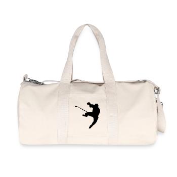 Logo de l’image de l’ombre de hockey sur glace - Sac de sport en toile recyclée Stanley/Stella - blanc naturel - Devant