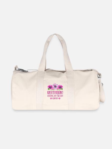 Rentnerin Rente Blumen Endlich Zeit für den Garten - Recycelte Canvas-Sporttasche von Stanley/Stella - Naturweiß