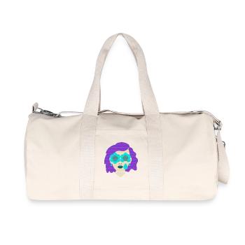 Mrs. Tear Flowers vintage graphic - Recycled Canvas Sports Bag by Stanley/Stella - natural - Front