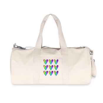 MOM. MOTHER's DAY. HAPPY MOTHER'S DAY. HEART - Recycled Canvas Sports Bag by Stanley/Stella - natural - Front