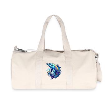 Delfin - Recycelte Canvas-Sporttasche von Stanley/Stella - Naturweiß - Vorne