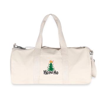 Hohoho arbre de Noël étoile bougies symbole de Noël - Sac de sport en toile recyclée Stanley/Stella - blanc naturel - Devant