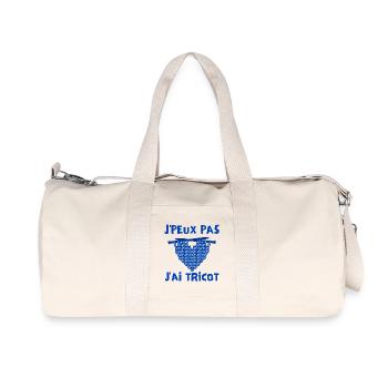 tricot, tricoter, laine - Sac de sport en toile recyclée Stanley/Stella - blanc naturel - Devant