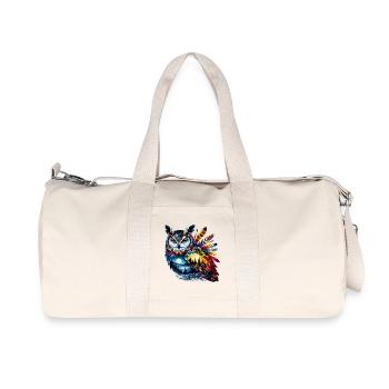 Eule - Recycelte Canvas-Sporttasche von Stanley/Stella - Naturweiß - Vorne