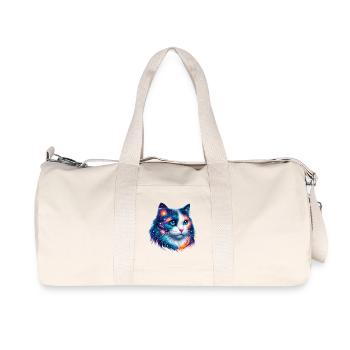 Katze - Recycelte Canvas-Sporttasche von Stanley/Stella - Naturweiß - Vorne
