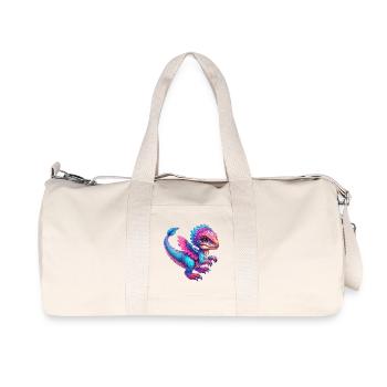 Dinosaurier - Recycelte Canvas-Sporttasche von Stanley/Stella - Naturweiß - Vorne