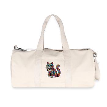 Cat - Recycled Canvas Sports Bag by Stanley/Stella - natural - Front