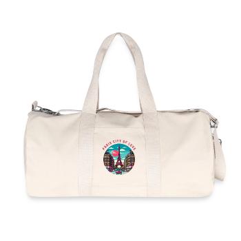 Paris, ville de l’amour - Sac de sport en toile recyclée Stanley/Stella - blanc naturel - Devant