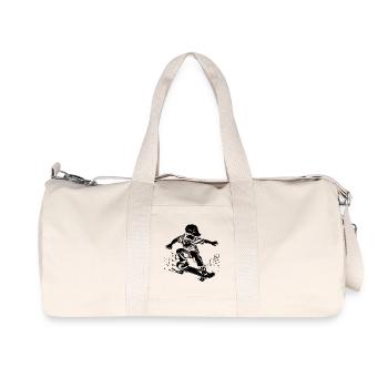 Skateboarding Junge - Recycelte Canvas-Sporttasche von Stanley/Stella - Naturweiß - Vorne