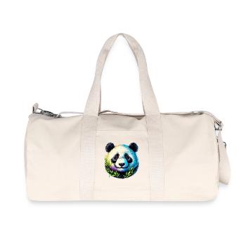 Panda - Sac de sport en toile recyclée Stanley/Stella - blanc naturel - Devant
