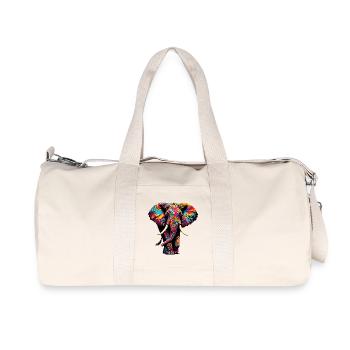 Elefant - Recycelte Canvas-Sporttasche von Stanley/Stella - Naturweiß - Vorne