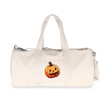 citrouille bande dessinée drôle - Sac de sport en toile recyclée Stanley/Stella - blanc naturel - Devant