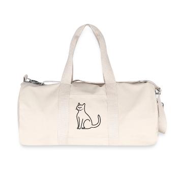 Cat - Recycled Canvas Sports Bag by Stanley/Stella - natural - Front