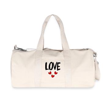 WEIHNACHTEN. FROHE WEIHNACHTEN. FROHE WEIHNACHTEN. WEIHNACHTSMANN - Recycelte Canvas-Sporttasche von Stanley/Stella - Naturweiß - Vorne