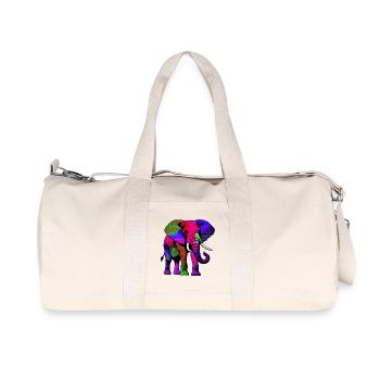 Elefant - Recycelte Canvas-Sporttasche von Stanley/Stella - Naturweiß - Vorne