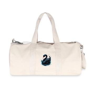 L’élégance en mouvement, le cygne noir, - Sac de sport en toile recyclée Stanley/Stella - blanc naturel - Devant
