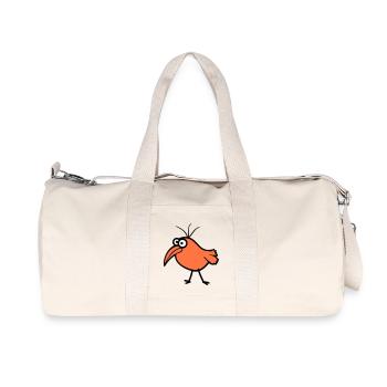 Bird peeps cute funny goofy funny confused comic - Recycled Canvas Sports Bag by Stanley/Stella - natural - Front