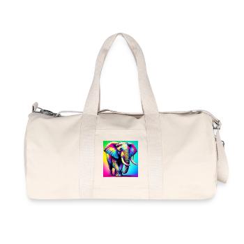 Elefant - Recycelte Canvas-Sporttasche von Stanley/Stella - Naturweiß - Vorne