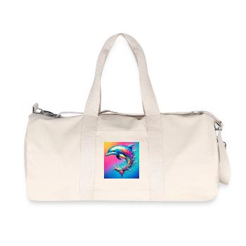 dauphin - Sac de sport en toile recyclée Stanley/Stella - blanc naturel - Devant