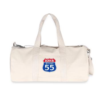 Geboren_im_September_55 - Recycelte Canvas-Sporttasche von Stanley/Stella - Naturweiß - Vorne
