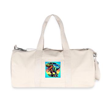 dinosaure - Sac de sport en toile recyclée Stanley/Stella - blanc naturel - Devant
