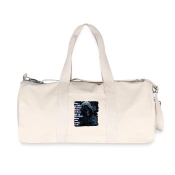 Skull horror motif with fog - Recycled Canvas Sports Bag by Stanley/Stella - natural - Front