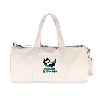 Chill Panda mit Sonnenbrille und Hängematte - Recycelte Canvas-Sporttasche von Stanley/Stella - Naturweiß - Vorne