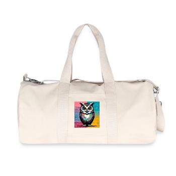 owl - Recycled Canvas Sports Bag by Stanley/Stella - natural - Front
