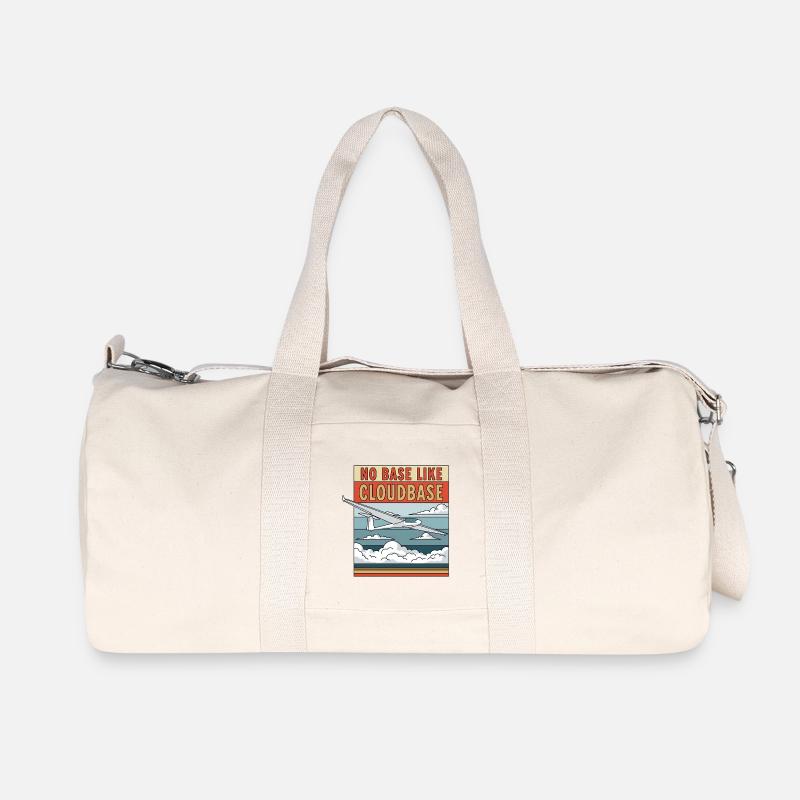 No Base Like Cloudbase - Recycelte Canvas-Sporttasche von Stanley/Stella - Naturweiß