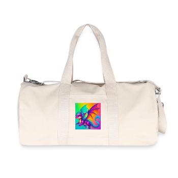 Drache - Recycelte Canvas-Sporttasche von Stanley/Stella - Naturweiß - Vorne