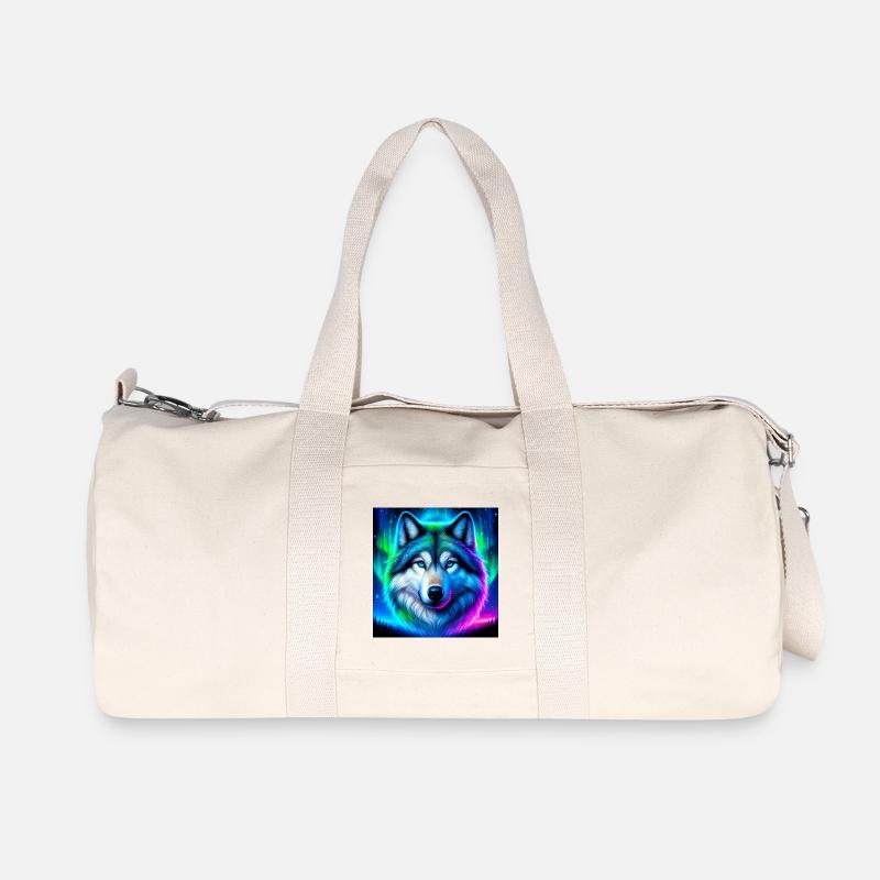 Wolf - Recycelte Canvas-Sporttasche von Stanley/Stella - Naturweiß