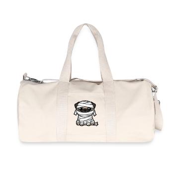 Carlin drôle d’Halloween avec maman et zombie - Sac de sport en toile recyclée Stanley/Stella - blanc naturel - Devant