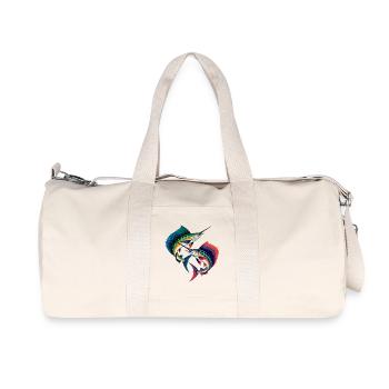 Double Marlin coloré - Sac de sport en toile recyclée Stanley/Stella - blanc naturel - Devant