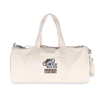 Unkoalafied - Lustiger Koala T-Shirt - Recycelte Canvas-Sporttasche von Stanley/Stella - Naturweiß - Vorne