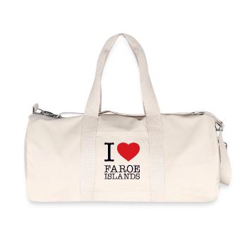 i love Faroe Islands - Recycled Canvas Sports Bag by Stanley/Stella - natural - Front