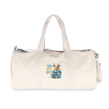 Kuh Kaffee Morgenmuffel Lustig Alpen Introvertiert - Sac de sport en toile recyclée Stanley/Stella - blanc naturel - Devant